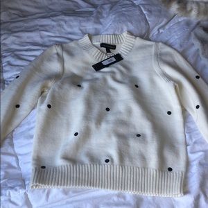 Black and white polka dot sweater